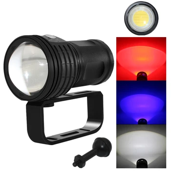Тактический светодиодный фонарик для дайвинга 10800 люмен, мощный светодиодный светильник для фотосъемки и видеосъемки, Водонепроницаемый подводный фонарь для погружения на 100 м