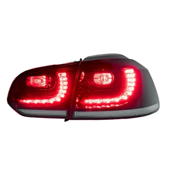 Темно-Красный/Черный Автомобильный Светодиодный задний Фонарь Аксессуары Для VW Golf 6 Golf6 MK6 R20 Задний фонарь СВЕТОДИОДНЫЙ Ходовой + Перерыв + Сигнал поворота + Фонарь заднего хода