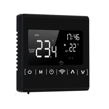 Термостат для подогрева пола с сенсорным ЖК-экраном, Электрический Сенсорный экран, интеллектуальный регулятор температуры