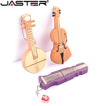 Традиционные музыкальные инструменты JASTER China U-диск 32 ГБ 64 ГБ Флеш-накопитель Мультяшная Музыка Виолончель Guzheng Скрипка Mini Memory Stick