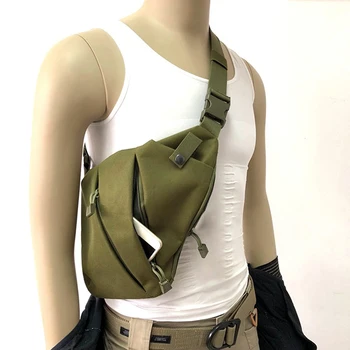 Уличная тактическая кобура для хранения оружия, сумки на плечо, мужская противоугонная нагрудная сумка, нейлоновая спортивная охотничья сумка для пистолета через плечо