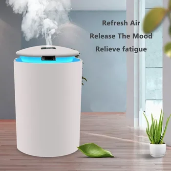Ультразвуковой Мини-Увлажнитель воздуха, диффузор с ароматическими эфирными маслами для дома, спальни, автомобиля, USB-устройство для запотевания, туманообразователь со светодиодной ночной лампой