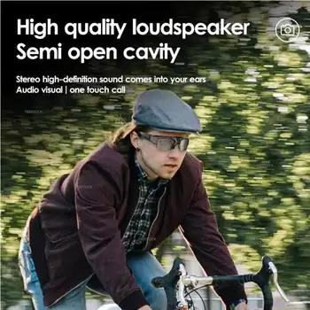 Умные очки 2K HD TWS Беспроводные Очки Bluetooth водонепроницаемая Видеозапись Спорт езда на открытом воздухе Вызов Мини камера Солнцезащитные очки