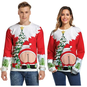 Унисекс, Уродливый Рождественский свитер с 3D принтом, Забавный пуловер, Свитера, Джемперы, топы на Рождество, мужские, женские, праздничные, вечерние, толстовка с капюшоном