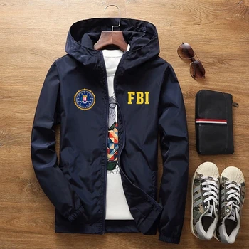 ФБР США, Щит ФБР, мужские куртки Pilot Air, бейсбольное пальто, Мотоциклетная куртка-бомбер, Ветровка, Уличная одежда больших размеров