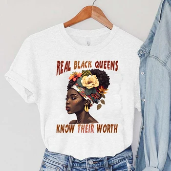 Футболки Black Queen, Женская Цветная повязка для волос, Повседневная Модная Одежда, Красивые футболки с цветочным принтом, Винтажные женские футболки