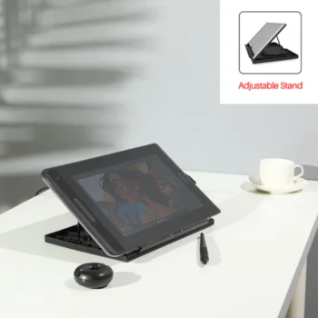 Цифровой графический планшет HUION KAMVAS Pro 12 Без батареек, перьевой дисплей, планшет для рисования, монитор с функцией наклона, Стеклянная сенсорная панель