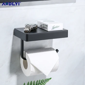 Черный держатель для туалетной бумаги, Роскошное Латунное оборудование, оборудование для ванной комнаты, полка для ванной комнаты, Настенный держатель рулона туалетной бумаги для полотенец