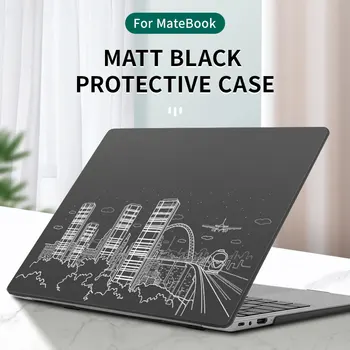 Чехол для ноутбука 2023 Huawei Matebook D14 D15 D16, защитная оболочка, Mate 14 14s 16s, чехол черный, простой, легкий