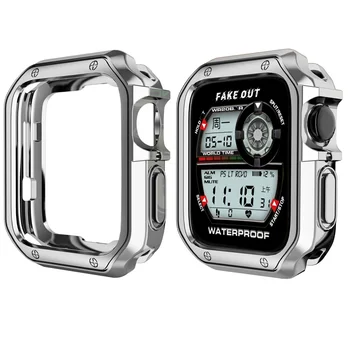 Чехол из ТПУ для Apple Watch Case 45 мм/41 мм 44 мм/40 мм 42 мм/38 мм, аксессуары для бампера, Защитная пленка для экрана iWatch Series 8 6 5 3 SE 7, чехол