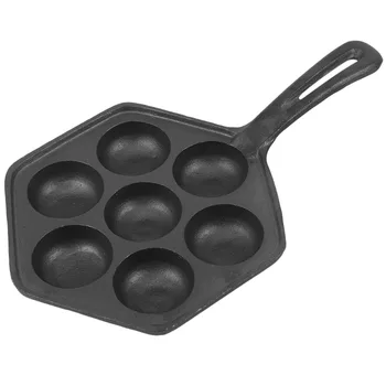 Чугунная Сковорода для блинчиков с начинкой и Антипригарным покрытием, Munk /Aebleskiver, Домашняя Чугунная Сковородка для различных продуктов сферической формы