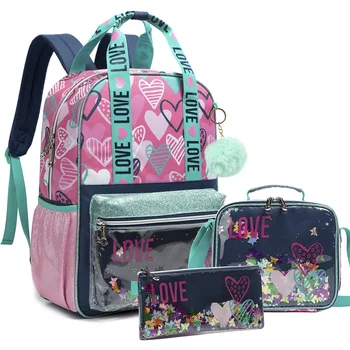Школьный рюкзак, женские детские сумки для девочек, школьные сумки с блестками для девочек, рюкзак для девочек, Kawaii Schoolbag