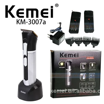 Электрическая перезаряжаемая машинка для стрижки волос Kemei Km-3007a Профессиональная машинка для стрижки волос с несколькими головками 3 В 1