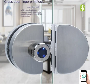 Электронный умный вход, стеклянный замок с отпечатком пальца на одинарной двойной двери, Bluetooth APP Control для домашнего офиса