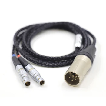 Ярко-черный 16-жильный кабель для обновления наушников для наушников Focal Utopia Fidelity Circumaural